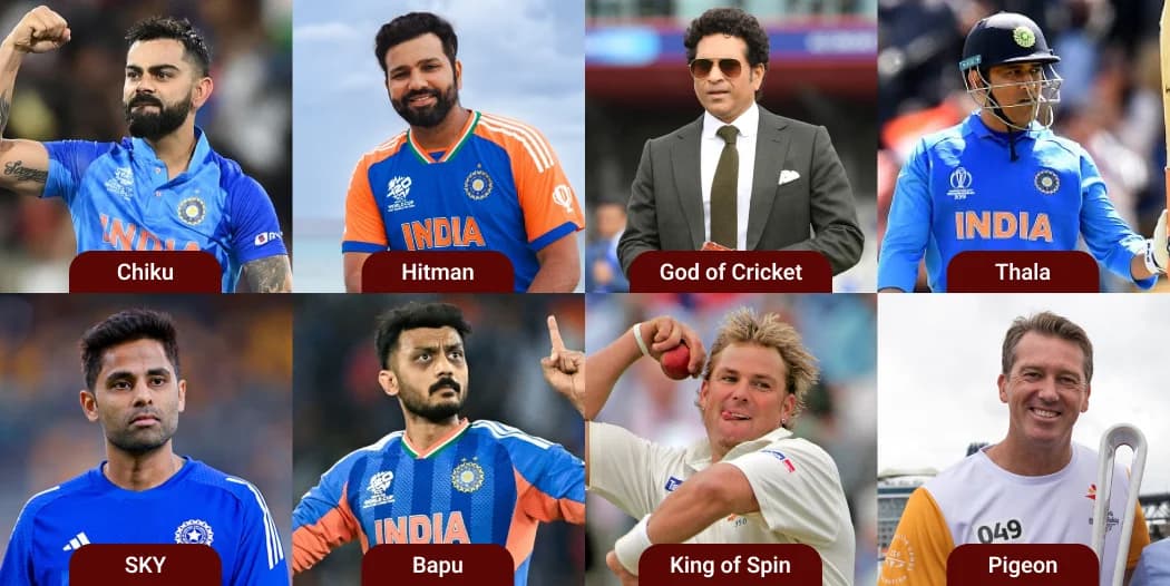 Famous Nicknames of Cricketers List (Indian and Worldwide)